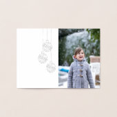 Dorée Carte de vacances photo moderne en argent (Intérieur)