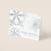 Dorée Carte de vacances Silver Foil Snowflake (Devant)