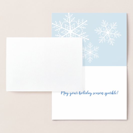 Dorée Carte de vacances Silver Foil Snowflake (Affichage)