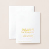 Dorée Carte de vacances TINSEL Gold (Derrière avec enveloppe)