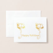 Dorée Carte de voeux - cloches de Noël (Devant avec enveloppe)