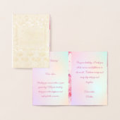 Dorée Carte de voeux d'anniversaire joyeux (Affichage)