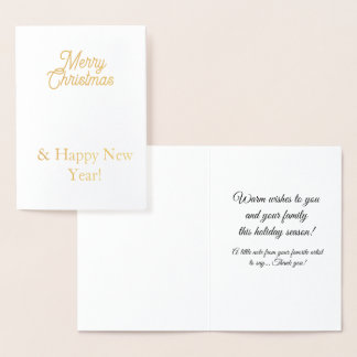 Dorée Carte de vœux de Noël