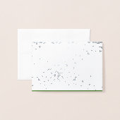 Dorée Carte de voeux de Noël Silver Foil Winter Snow (Devant avec enveloppe)