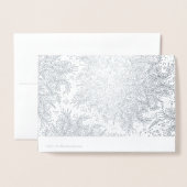 Dorée Carte de voeux de Noël Silver Kraft Foil (Derrière avec enveloppe)