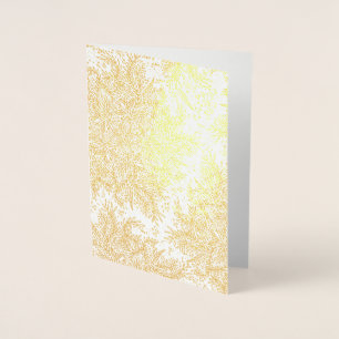 Dorée Carte de vœux de Noël sous feuille d'or pour les F