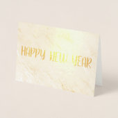 Dorée Carte de vœux de Nouvel An (Devant)