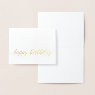 Dorée Carte de vœux en feuille d'or avec texte Joyeux An
