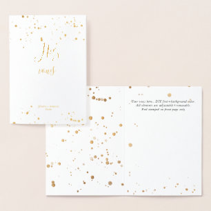 Dorée Carte de voeux en feuille d'or PixDezines Script G