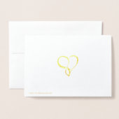 Dorée Carte de voeux Etched Gold Foil Infinity LOVE (Derrière avec enveloppe)