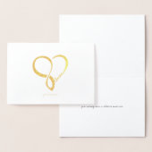 Dorée Carte de voeux Etched Gold Foil Infinity LOVE (Affichage)