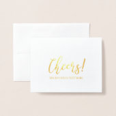Dorée Carte de voeux Gold Foil (Devant avec enveloppe)