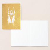 Dorée Carte de voeux Gold Foil Beetle (Affichage)