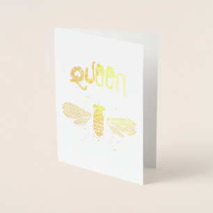 Dorée Carte de voeux Gold Foil "Queen Bee"