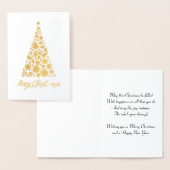 Dorée Carte de voeux Gold Foil Retro Christmas Tree (Affichage)