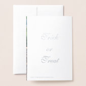 Dorée Carte de voeux Halloween Witch Silver Foil (Derrière avec enveloppe)