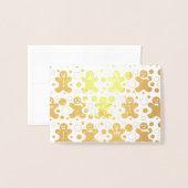 Dorée Carte de voeux Hommes Gingerbread (Devant avec enveloppe)