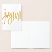 Dorée Carte de voeux "Joyeuse" Foil (Affichage)