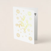 Dorée Carte de voeux - Joyful Foil Stars (Devant)