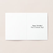 Dorée Carte de voeux minimale Gold Foil 41e anniversaire (Intérieur)