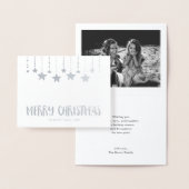 Dorée Carte de voeux photo Silver Foil Joyeux Noël (Affichage)