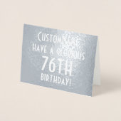 Dorée Carte de voeux pour l'anniversaire du 76e annivers (Devant)