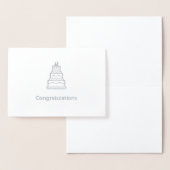 Dorée Carte de voeux pour mariage (Affichage)