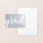 Dorée Carte de voeux simple Elegant Grad Silver Foil (Affichage)