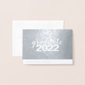 Dorée Carte de voeux simple Elegant Grad Silver Foil (Derrière avec enveloppe)