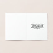 Dorée Carte de voeux simple Gold Foil 35e anniversaire (Intérieur)