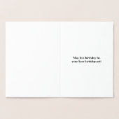 Dorée Carte de voeux simple Gold Foil 65e anniversaire (Intérieur)