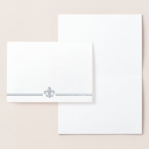 Dorée Carte de vœux vintage fleur de lis en feuille d'ar