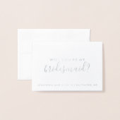 Dorée Carte Demoiselle d'Honneur - Fab Foil (Devant avec enveloppe)