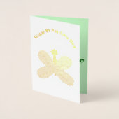 Dorée Carte d'huile à papillon de la Saint-Patrick (Devant)