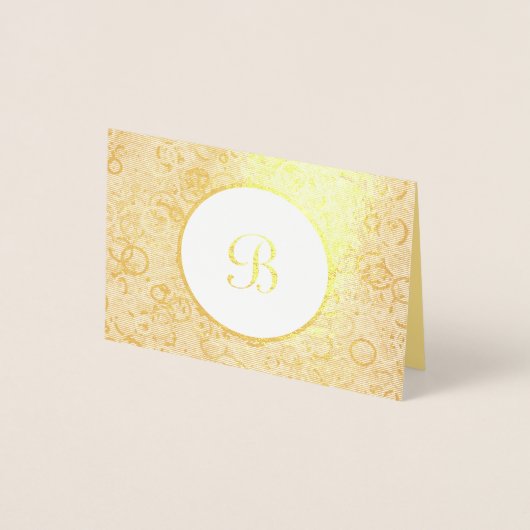 Dorée Carte d'huile Circle Starburst (Devant)