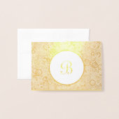 Dorée Carte d'huile Circle Starburst (Devant avec enveloppe)