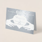 Dorée Carte d'huile Claddagh Ring (Devant)