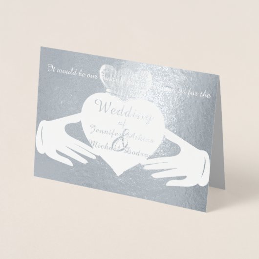 Dorée Carte d'huile Claddagh Ring (Devant)