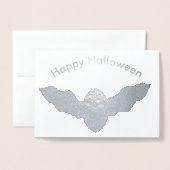 Dorée Carte d'huile de chat Vampire déplaisant Halloween (Devant avec enveloppe)