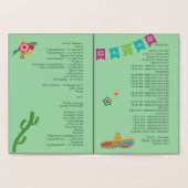 Dorée Carte d'huile de corail Mariage Itinéraire Mexicai (Intérieur)