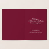 Dorée Carte d'huile de Noël rayée Silver Snowflakes (Intérieur)