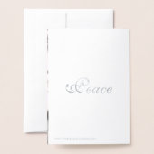 Dorée Carte d'huile d'or de bal vert de Noël (Derrière avec enveloppe)