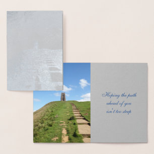 Dorée Carte d'huile du chemin Tor de Glastonbury