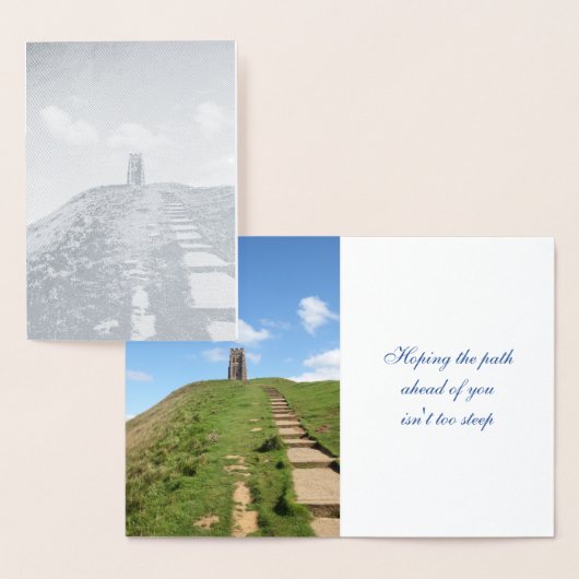 Dorée Carte d'huile du chemin Tor de Glastonbury (Affichage)