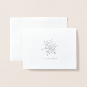 Dorée Carte d'huile minimaliste de Merci de flocon d'hiv