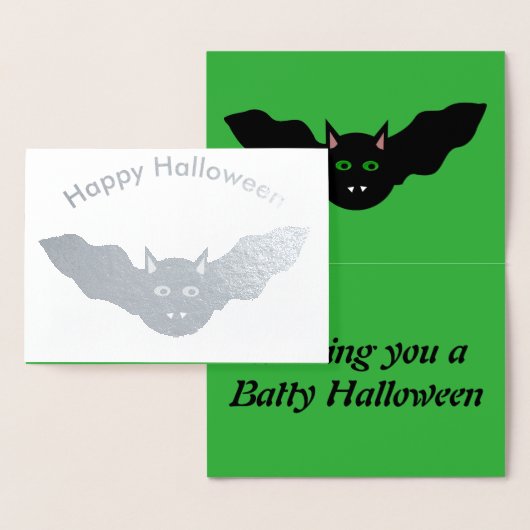 Dorée Carte d'huile Vampire Chat Facturé Bateau Hallowee (Affichage)