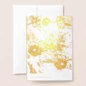 Dorée Carte d'huile verticale du 50e anniversaire du Mar (Derrière avec enveloppe)