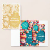 DORÉE CARTE D'INVITATION D'ANNIVERSAIRE (Affichage)