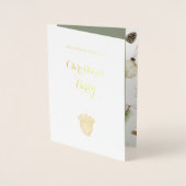 Dorée Carte d'invitation de Noël Eucalyptus Acorns (Devant)