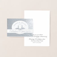 Carte d'invitation pour les 25 ans de mariage en a